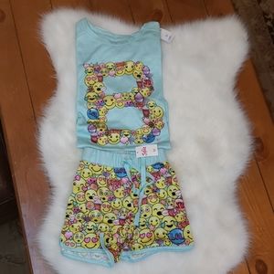 Justice brand 2 piece pajama set initial B